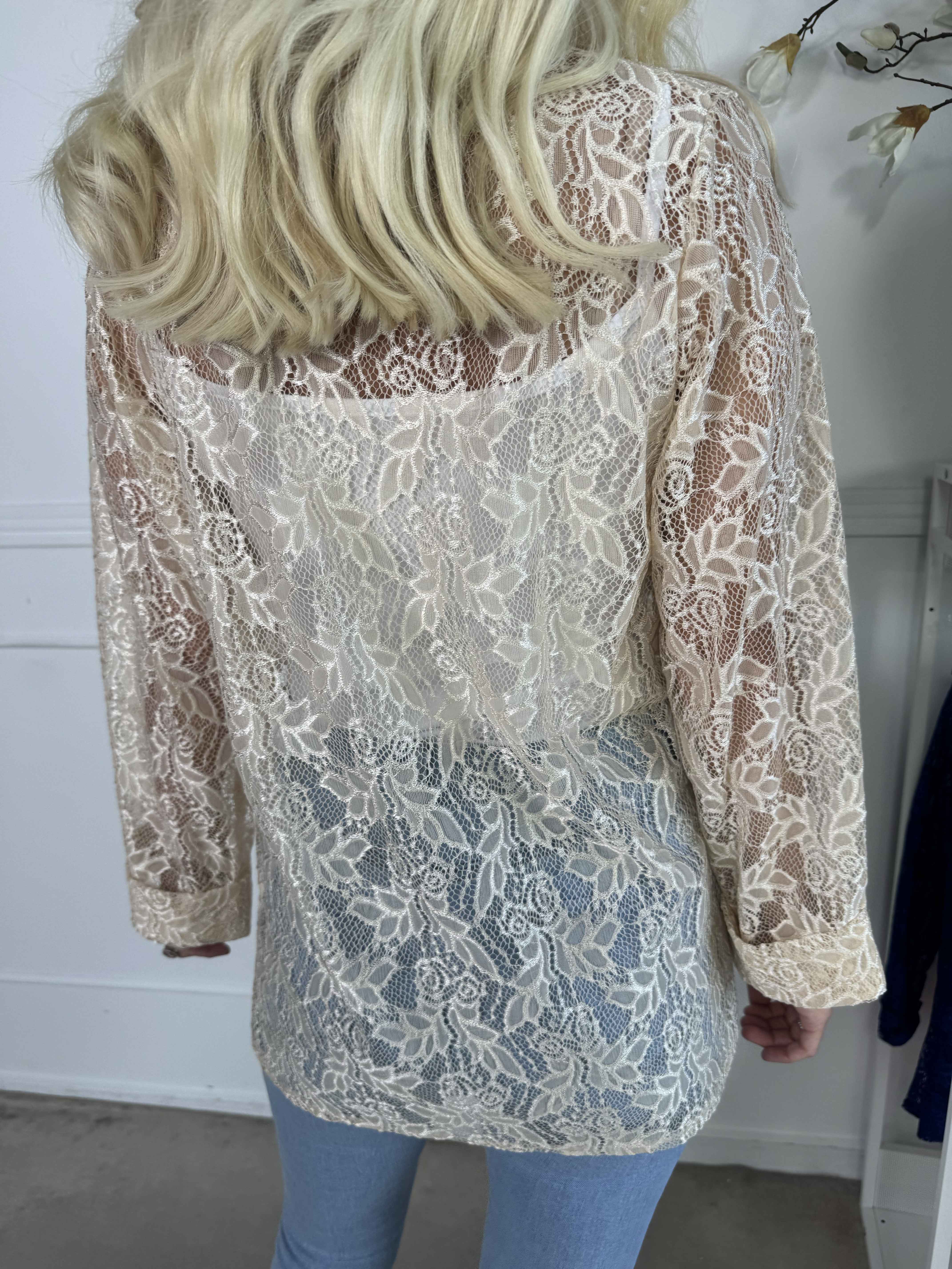 Sigga - Fin cardigan i blonder